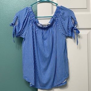 Stripped Off-the-shoulder Top